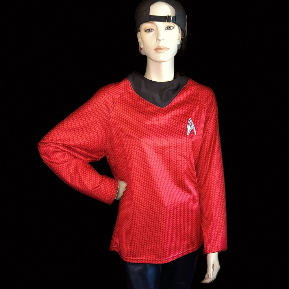 Rubies brand Star Trek Chief Scotty, Red Long Sleeve Costume Shirt